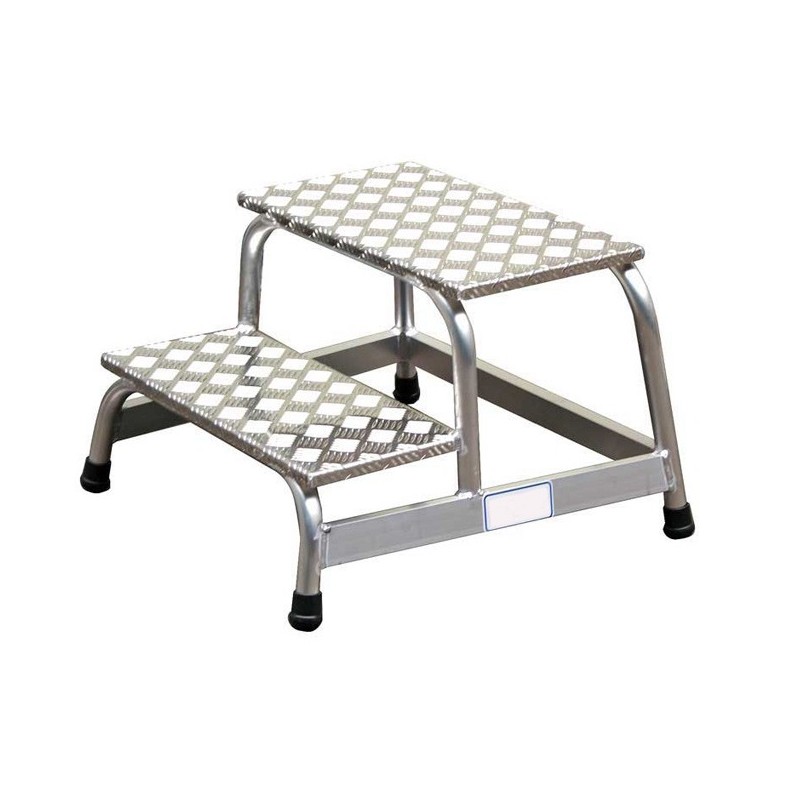 MRI-verhoogtrap met 2 treden in aluminium