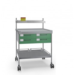 Double medical trolley - 900 x 630