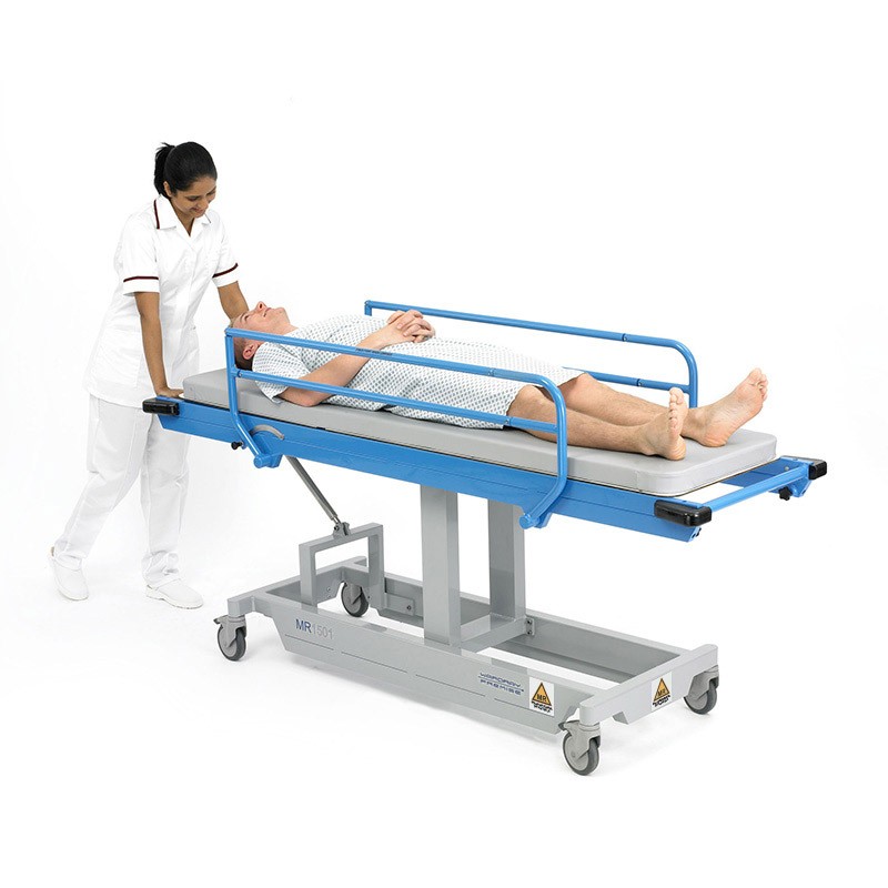 Non Magnetic Fixed Height Patient Trolley 7 T
