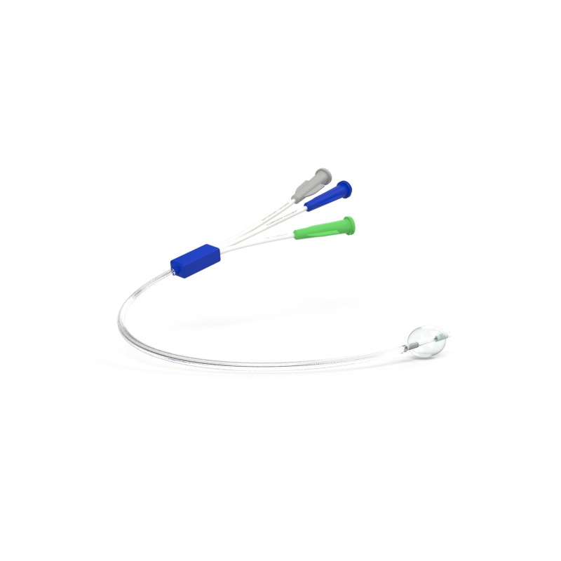 3-lumens malleable hystero catheter with balloon