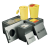 Conteneur à déchets en acier inoxydable blindé