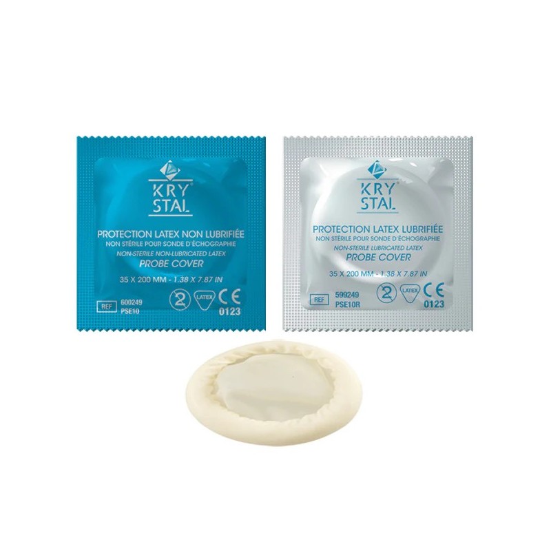 Krystal Cover non-sterile latex endocavitary probe cover with sachets