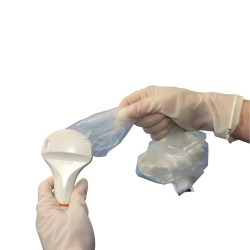 Krystal – Steriele polyurethaan sondebescherming met geïntegreerde kleefgel voor oppervlakkige sondes