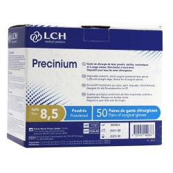 Sterile powdered latex examination gloves