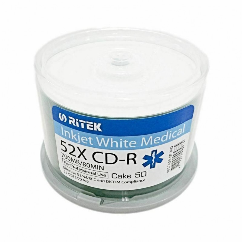 RITEK CD-R Inkjet White Medical 52x