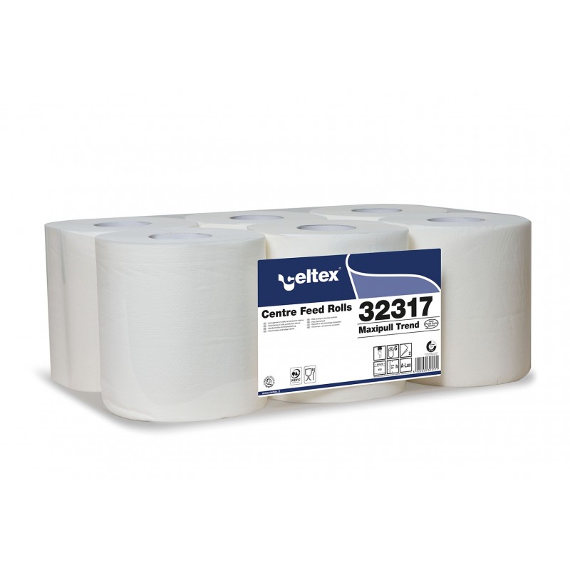 Center-dispensing hand towel rolls